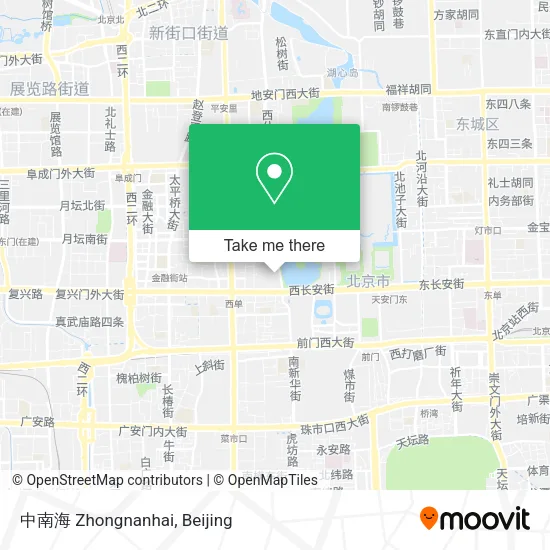 中南海 Zhongnanhai map