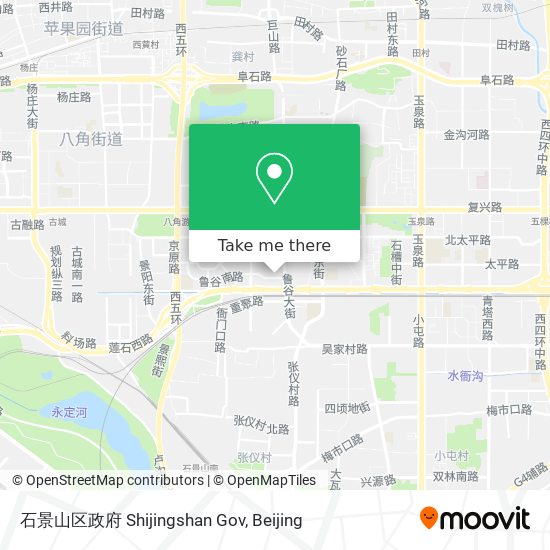 石景山区政府 Shijingshan Gov map