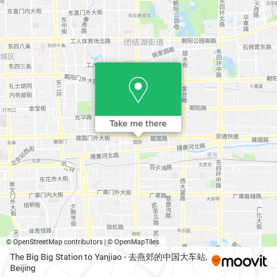 The Big Big Station to Yanjiao - 去燕郊的中国大车站 map