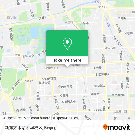 新东方水清木华校区 map