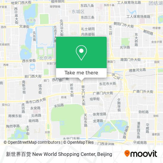 新世界百货 New World Shopping Center map