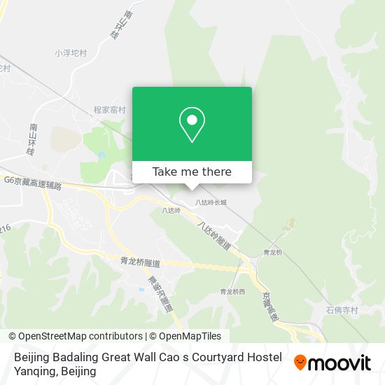 Beijing Badaling Great Wall Cao s Courtyard Hostel Yanqing map