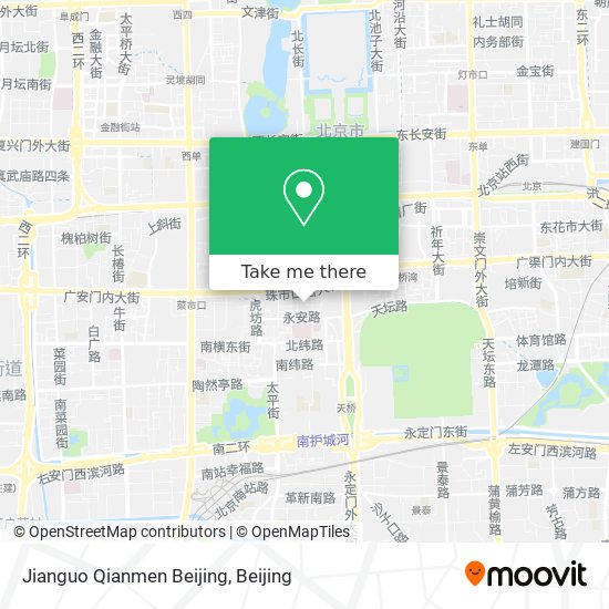 Jianguo Qianmen Beijing map