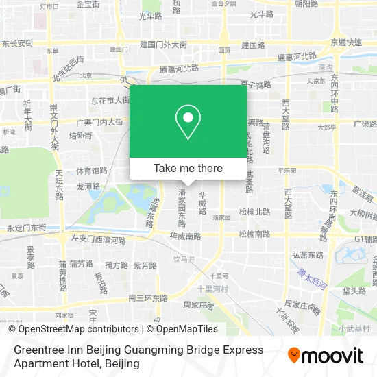 Greentree Inn Beijing Guangming Bridge Express Apartment Hotel map