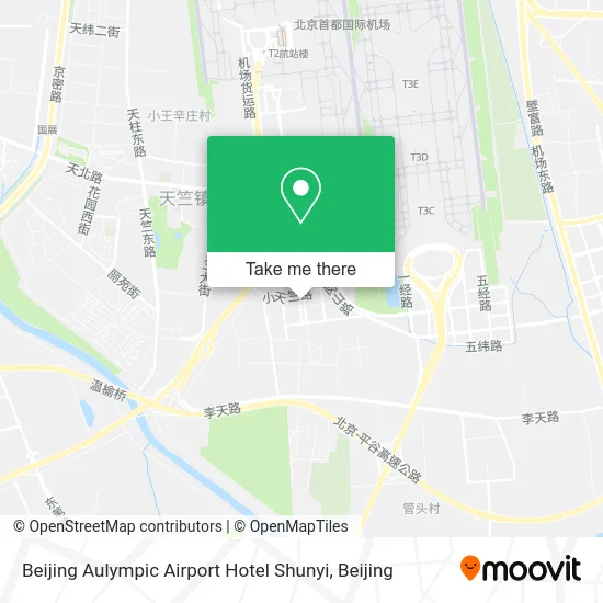 Beijing Aulympic Airport Hotel Shunyi map