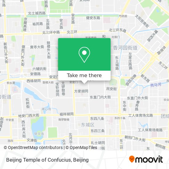 Beijing Temple of Confucius map