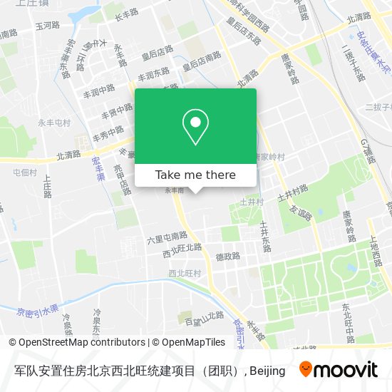 军队安置住房北京西北旺统建项目（团职） map