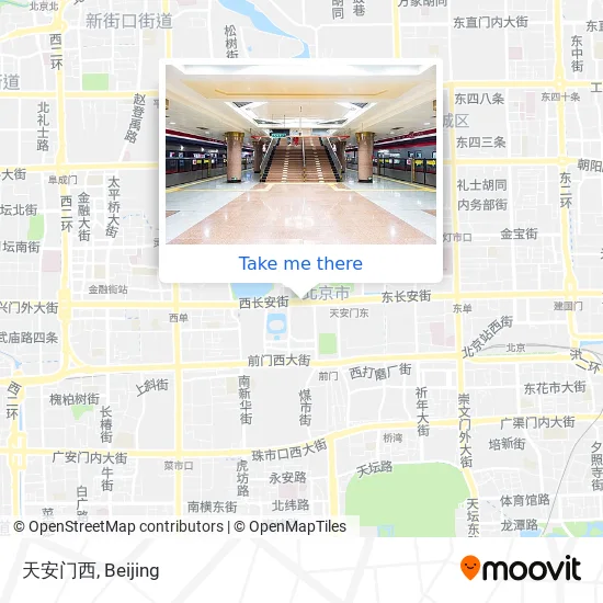 天安门西 map