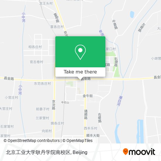北京工业大学耿丹学院南校区 map
