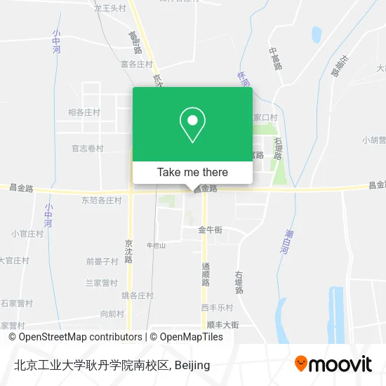 北京工业大学耿丹学院南校区 map