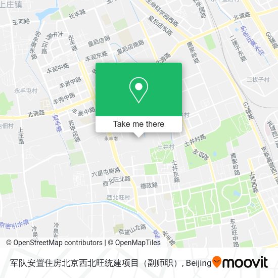 军队安置住房北京西北旺统建项目（副师职） map