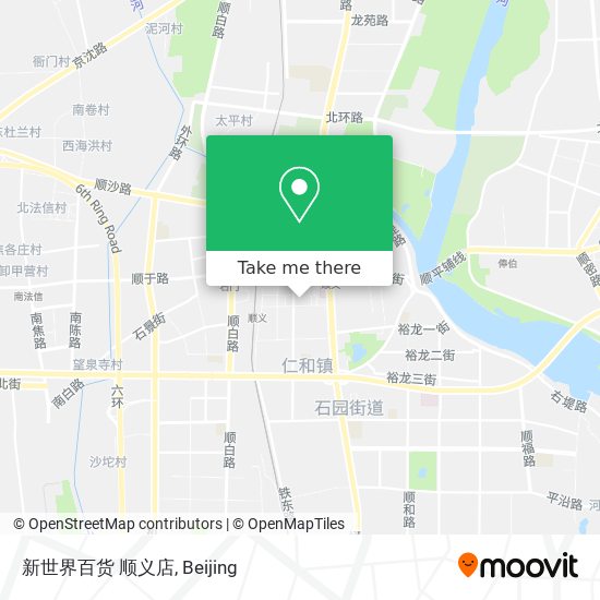 新世界百货 顺义店 map