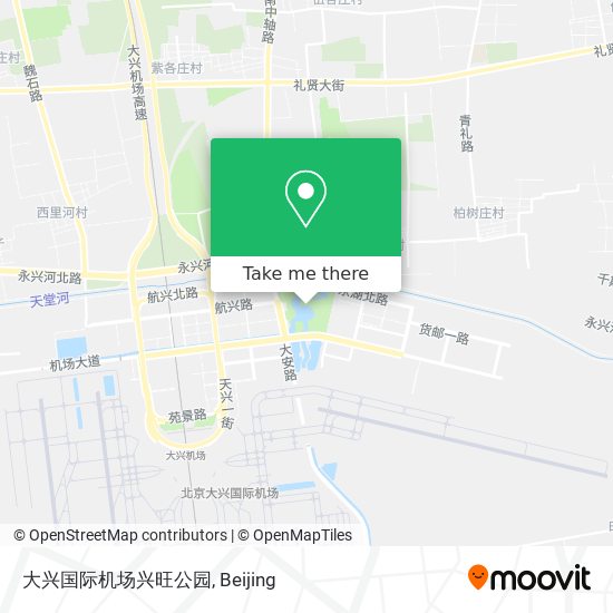 大兴国际机场兴旺公园 map