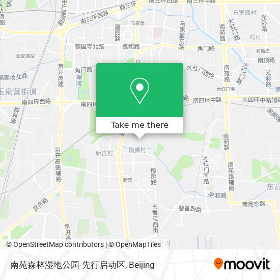 南苑森林湿地公园-先行启动区 map
