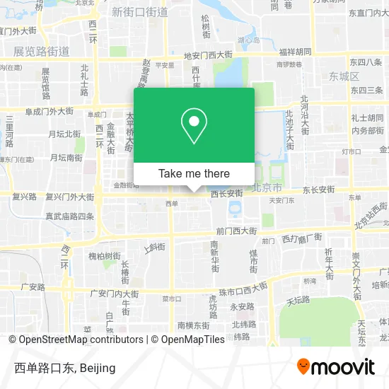 西单路口东 map