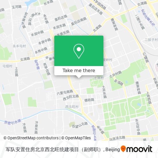 军队安置住房北京西北旺统建项目（副师职） map