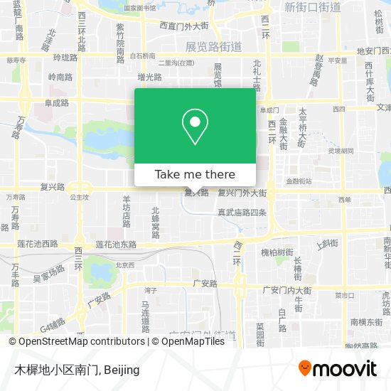 木樨地小区南门 map