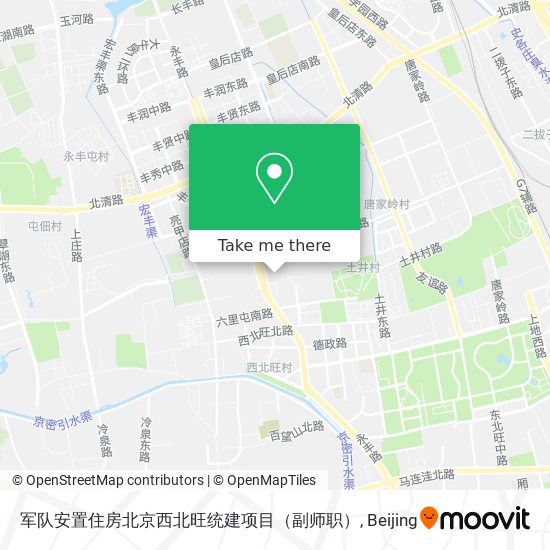 军队安置住房北京西北旺统建项目（副师职） map