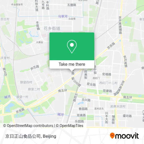 京日正山食品公司 map