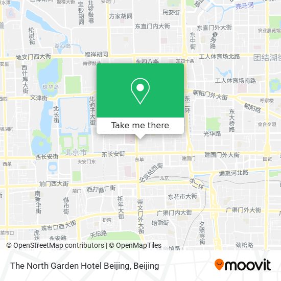 The North Garden Hotel Beijing map