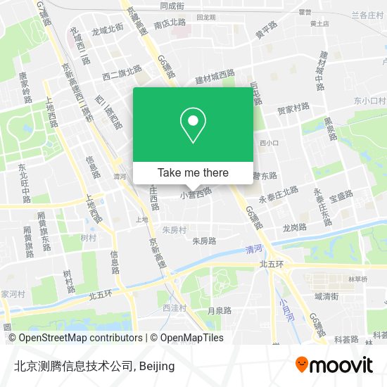 北京测腾信息技术公司 map
