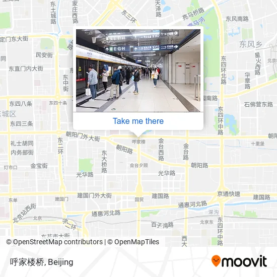 呼家楼桥 map