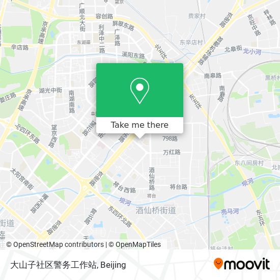 大山子社区警务工作站 map