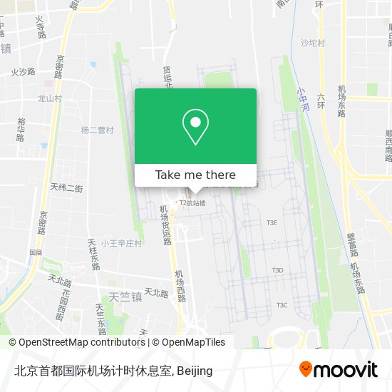 北京首都国际机场计时休息室 map