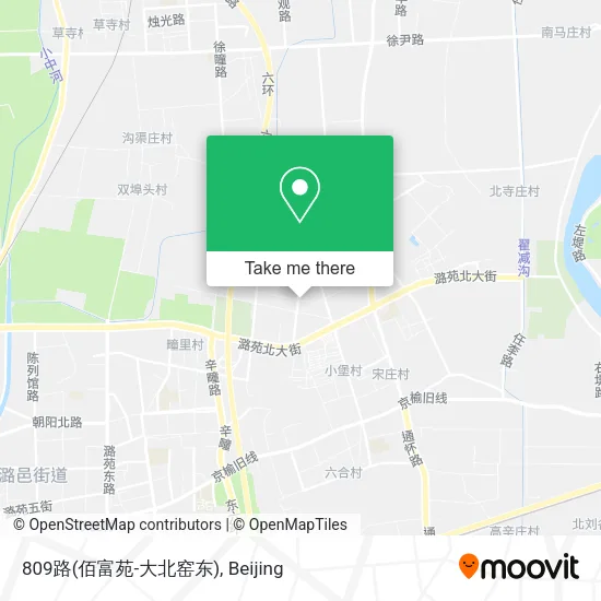 809路(佰富苑-大北窑东) map