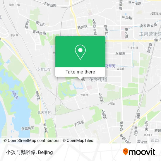 小孩与鹅雕像 map