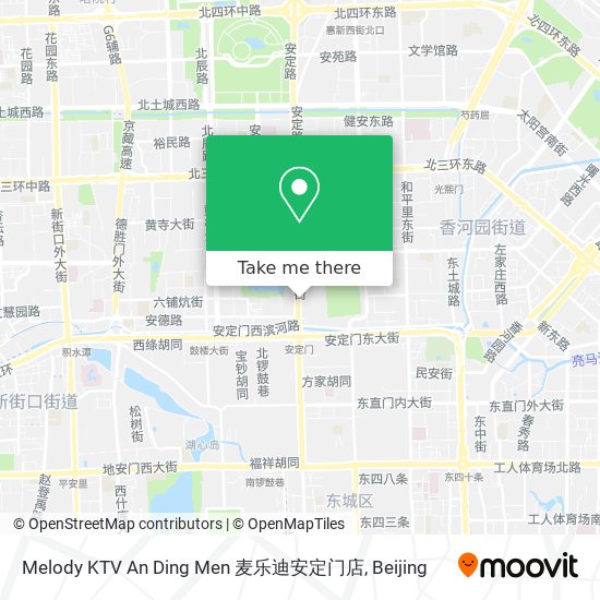 Melody KTV An Ding Men 麦乐迪安定门店 map