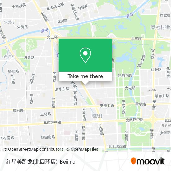 红星美凯龙(北四环店) map