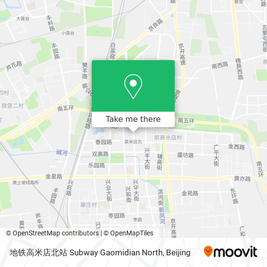 地铁高米店北站 Subway Gaomidian North map