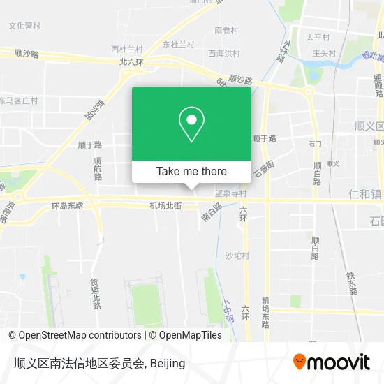顺义区南法信地区委员会 map