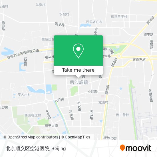 北京顺义区空港医院 map