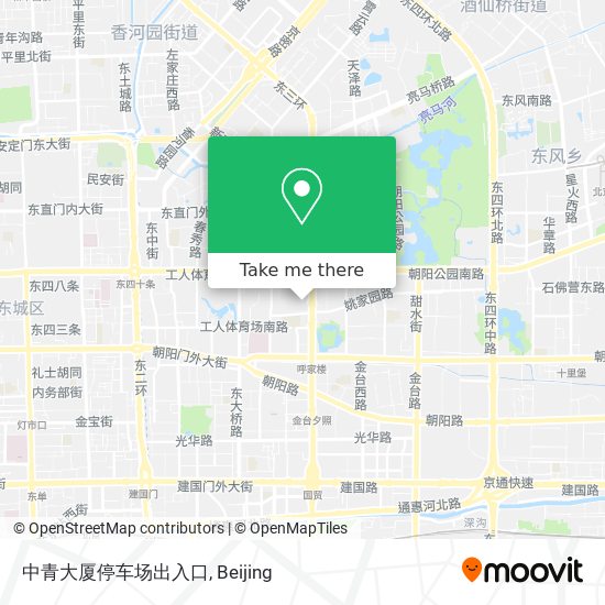 中青大厦停车场出入口 map
