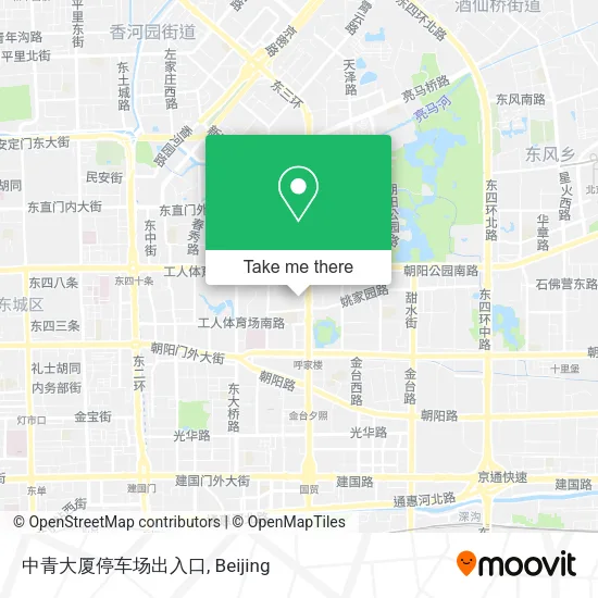 中青大厦停车场出入口 map
