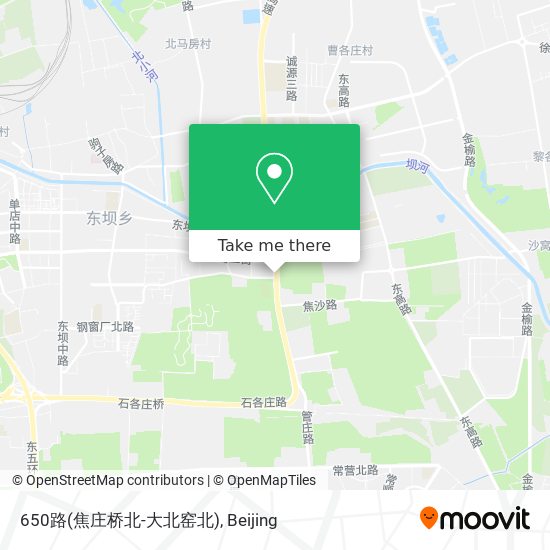 650路(焦庄桥北-大北窑北) map