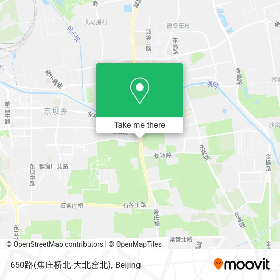 650路(焦庄桥北-大北窑北) map