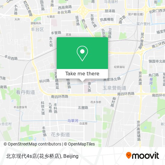 北京现代4s店(花乡桥店) map