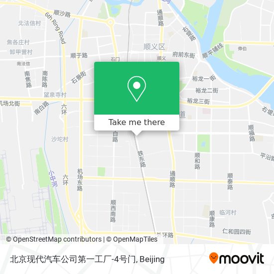 北京现代汽车公司第一工厂-4号门 map