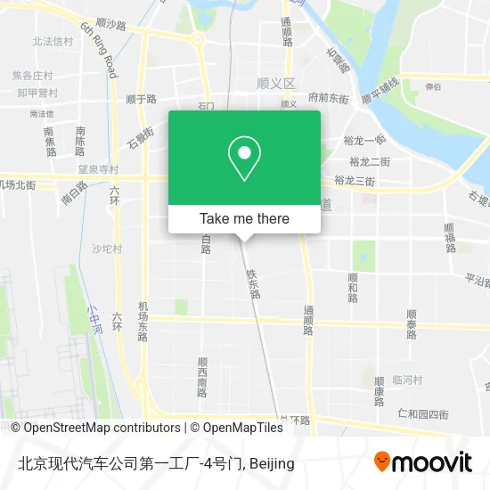 北京现代汽车公司第一工厂-4号门 map
