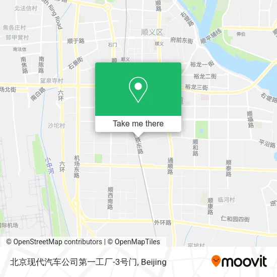 北京现代汽车公司第一工厂-3号门 map