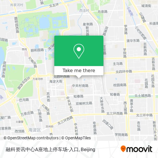 融科资讯中心A座地上停车场-入口 map