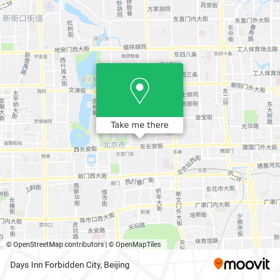 Days Inn Forbidden City map