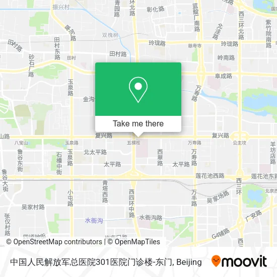 中国人民解放军总医院301医院门诊楼-东门 map