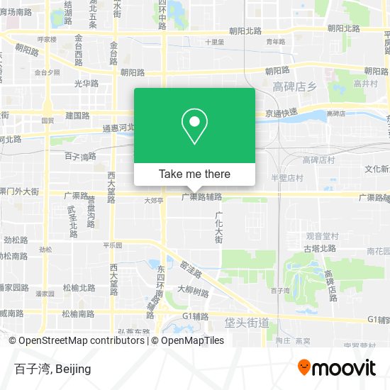 百子湾 map