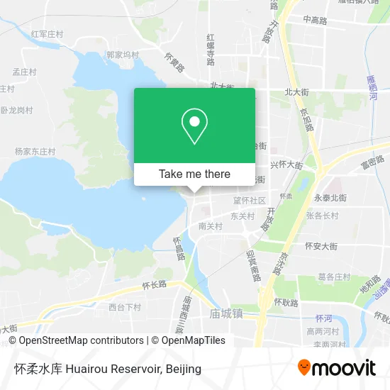 怀柔水库 Huairou Reservoir map