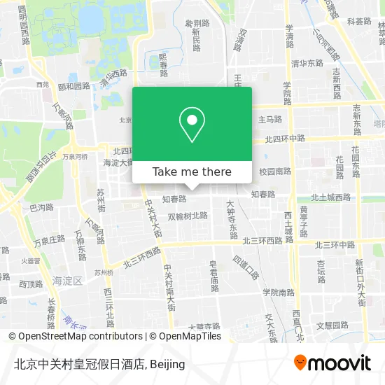 北京中关村皇冠假日酒店 map