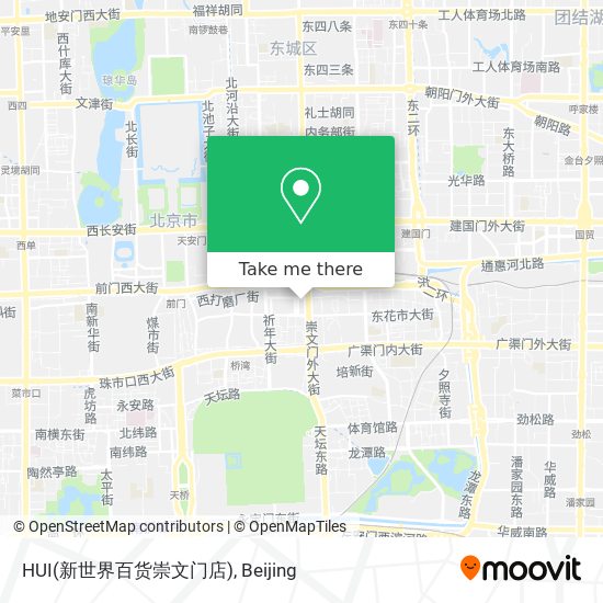 HUI(新世界百货崇文门店) map